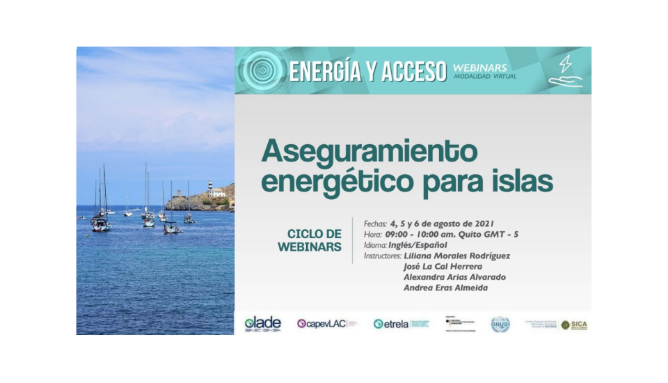 Image of CICLO DE WEBINARS ASEGURAMIENTO ENERGÉTICO PARA ISLAS