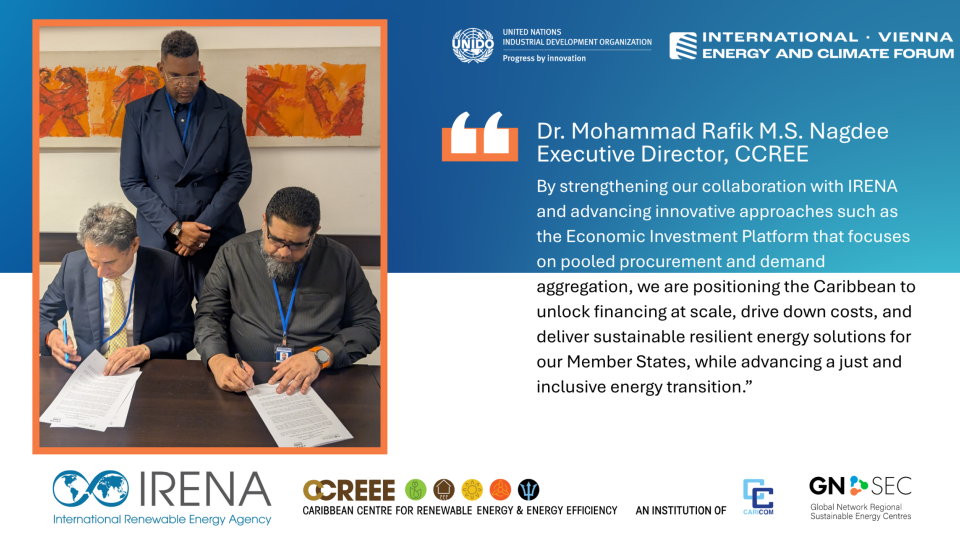 Image of CCREEE and IRENA Formalize Strategic Partnership