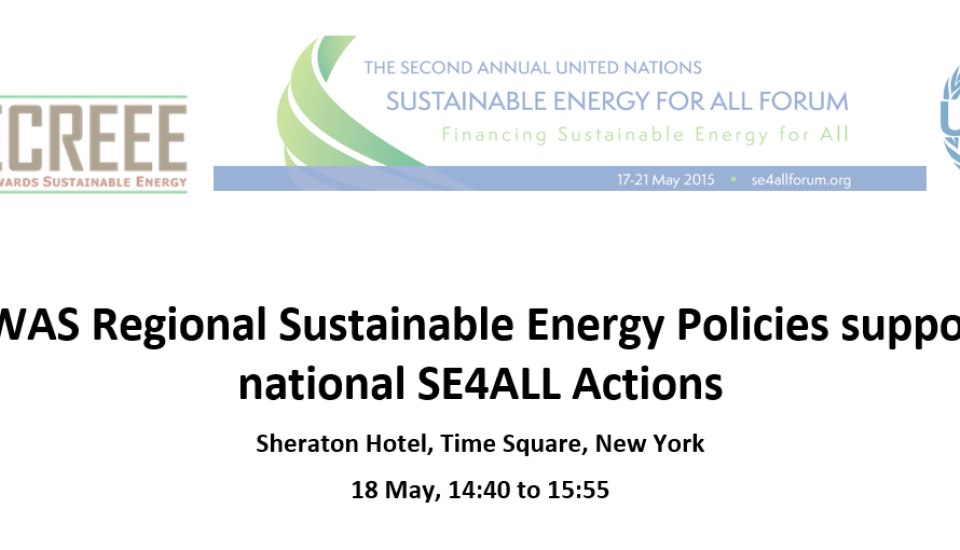 Image of ECREEE and UNIDO organize Special ECOWAS Session at the SE4ALL Forum in New York