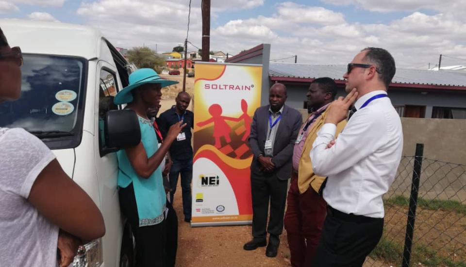 Image of Managing Director of ADA participating at SACREEE Launch and visiting SOLTRAIN Installations in Windhoek, on 24 October 2018