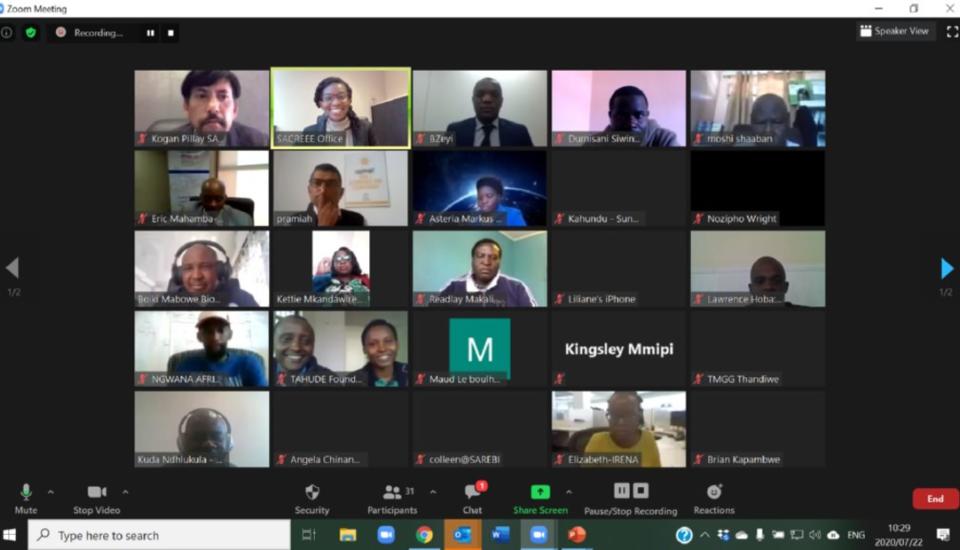 Image of SADC Renewable Energy Entrepreneurship Support Facility Hosted a Virtual Introductory Meeting for the Successful Renewable Energy Entrepreneurs