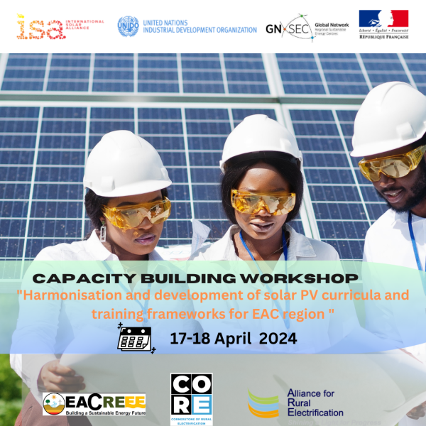 Image of CAPACITY BUILDING WORKSHOP ON HARMONISATION OF CURRICULA AND TRAINING FOR SOLAR PV FOR EAC REGION
