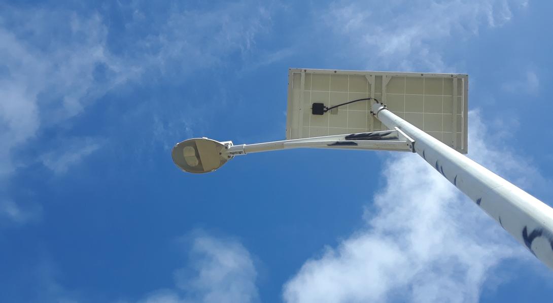 Image of Solar Street Lights Withstood Cyclone Gita and Provided Uninterrupted Service