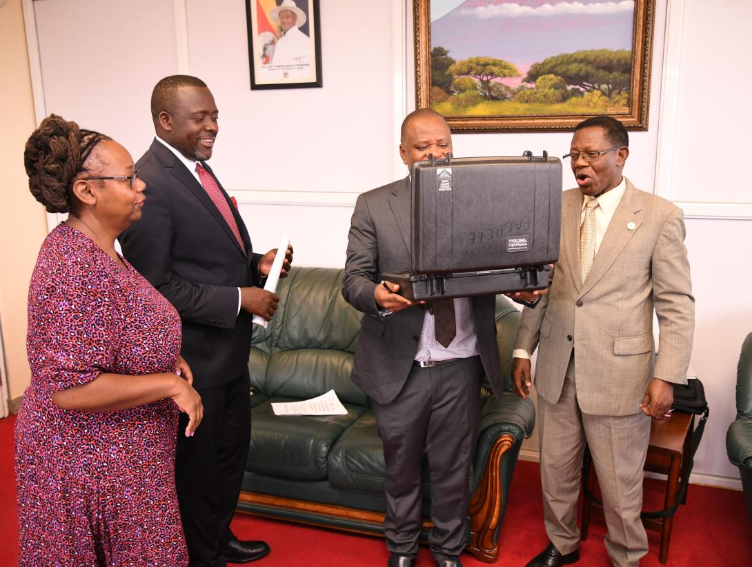 Image of Hand over Ceremony of portable lighting test Equipment to Makerere University